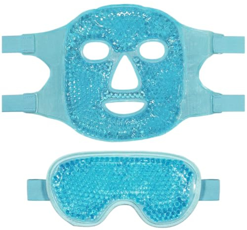 Masque Oculaire Glacé en Gel Pvc Réutilisable, 1 Set | Masque Froid Yeux, Soin Contour des Yeux, pour Bureau et Maison, Aide à Atténuer les Bleus