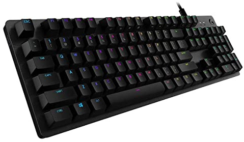 Logitech G512 Clavier Gamer Mécanique, Eclairage RGB LIGHTSYNC, Tactile Switchs GX Brown, Alliage Aluminium 5052, Touches de Fonction Complètes, Relais USB, Français AZERTY - Noir