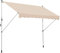 Outsunny Balcony 3 x 1.5m Manual Adjustable Awning, DIY Patio Clamp Awning Canopy, Retractable Shade Shelter Easy to Move for Balcony, Beige