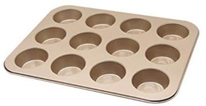 Savarin-Form für Kuchen, Donuts, 12 Löcher, Antihaft-Backform, Karbonstahl, geeignet für Sandwiches, Donuts, Brownies, etc. 12 Tassen und Teller