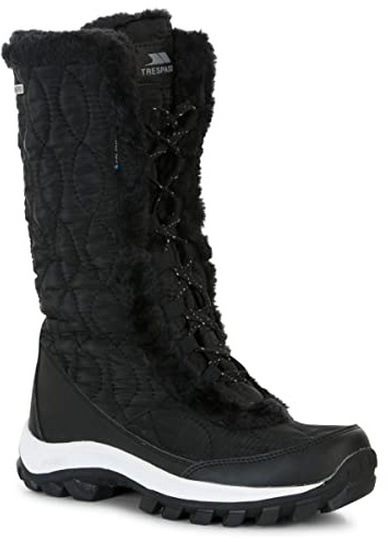 Trespass Womens Snow Boots Waterproof with Fur Trim Winter Ski Coretta II
