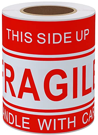 Hylabelest - Etichette adesive con scritta Handle with Care This Side Up Fragile, 101 x 152 mm, per indirizzi di spedizione