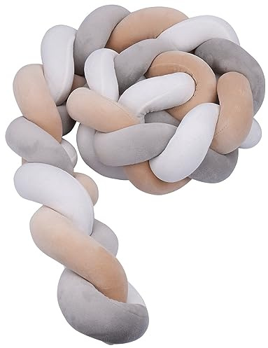 IIQI® Cuscino Intrecciato per Chi Dorme sul Fianco, Letto a ​Treccia Cuscino, Cuscino decorativo, cuscino coccoloso soffice intrecciato (A5,150cm)
