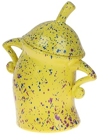 Qxiao Canister with Attitude Kitchen Plastic Canisters Food Storage Crooked Body Mug Fun Sassy Canister Food Storage Jars for Coffee Tea Spices Food Storage Jar with Airtight Lid for Kitchen