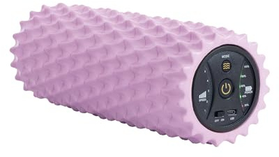 XCOOL Vibrating Foam Roller, 5-Speed Back Roller Foam for Back Pain, High-Density Massage Roller for Muscles, Deep Tissue Foam Roller for Back, Muscle Massage, Exercise, Physical Therapy (Pink)
