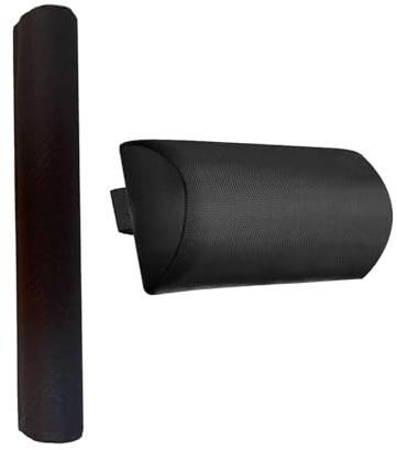 perfk Liegen abwaschbar pflegeleicht Nacken Strandliege Zubehör Terrassenstuhl Kopfstütze Kissen für draußen Liegestuhl Sonnenliege, Schwarz, 4