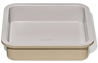 OXO Good Grips Non-Stick Pro Ceramic Coated 9 in Square Cake Pan, Biscuit