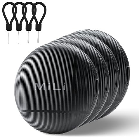 MiLi LiTag Android Smart Tracker, Schlüsselfinder kompatibel mit der „Google Mein Gerät Finden“-App (nur Android), Bluetooth-Tracker für Gepäck/Taschen/Brieftaschen/Schlüssel (4 Pack)