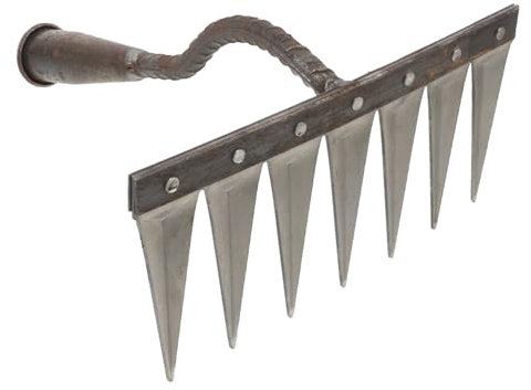 Happyyami Kleiner Gartenrechen Aus Eisen Mit Griff Handrechen Für Und Gartenarbeit Zum Jäten Graben Und Pflanzen Von Blumen Und Bäumen