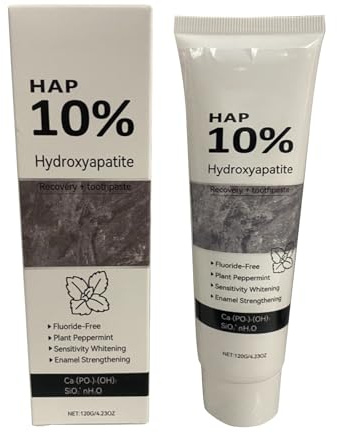 Hydroxylapatit Zahnpasta, Hydroxyapatite Toothpaste Mit 10%, Für Empfindliche ZäHne, Aufhellend Und Fluoridfrei, Vegan, Sanfte Mundpflege Für Erwachsene Und Kinder (1PCS)