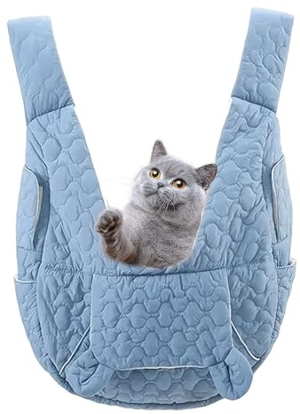 Mihauuke Mochila Transportadora para Gatos | Accesorios para Mascotas con Bolsillos,Mochila Transportadora Suave para Perros Y Gatos - para Cachorros Pequeños Y Medianos Exteriores Camping Senderismo