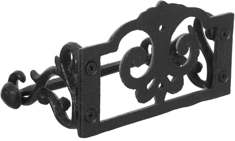 Healeved Portarrollos y Diseño Vintage Rústico de Papel Higiénico Negro de Hierro Forjado Montaje en Pared Construcción Abierta para Cocina y Baño