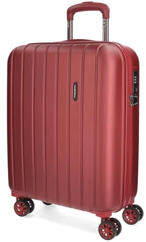 MOVOM Maleta de cabina Rígida 4 Ruedas Dobles, Rojo