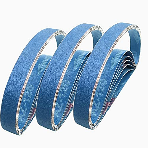 FEIHUBandes Abrasives en métal 25x762 mm.Groupe de bandes abrasives,2 x 60/80/100/120/240/320 grains.pour ponceuse.Utilisé pour l'ébauche,le décapage de peinture et le polissage (12PCS)