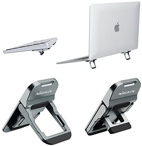 Nillkin Faltbarer Tastatur Ständer - Unsichtbare Erhöhung mit rutschfester Silikon-Unterlage, verstellbare Laptop-Füße für MacBook, Notebook - Grau