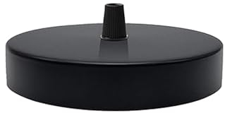 LEDSone Schwarze Deckenrosette von LEDSone, perfekt für Stoff-Flexkabel, Deckenleuchte aus Metall mit Zubehör für Decken- und Wandleuchte. (120MM 1PK)