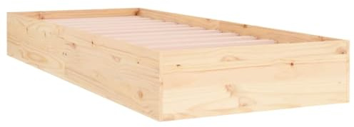 vidaXL Estructura Cama Individual sin colchón Madera Maciza 75x190 cm