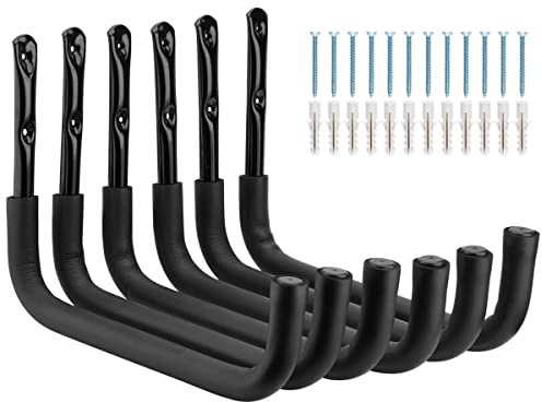 PiPaFox Crochet de kayak de garage robuste, chaque rack de canoë de stockage de garage capacité de 25 kg, crochets de cintre de canoë de 38 cm pour suspendu, échelles, chaises de plage, vélos