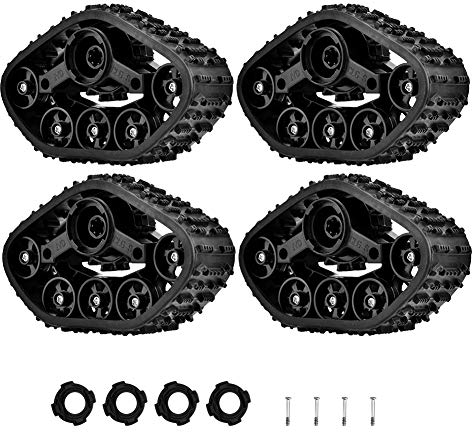 4 Stück RC Auto, Raupenreifen für WPL 1 16 Militär Traxxas RC Auto Reifen Rad Gummi Schneepflug LKW