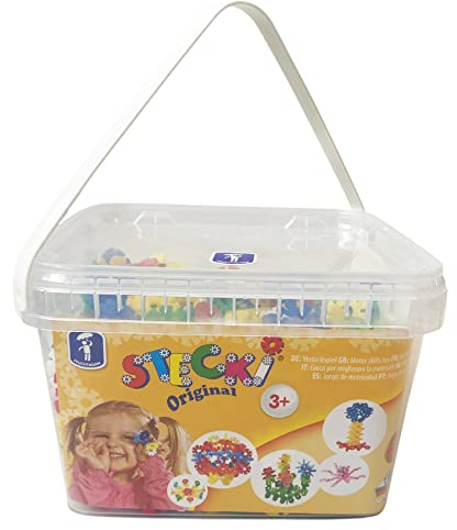 Feuchtmann 621.0579 - STECKi Original Eimer, Stecksteine, zum Zusammenstecken und Konstruieren, ca. 900 g