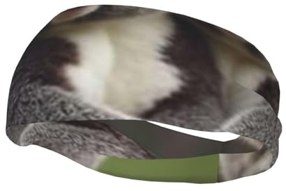 Sport-Schweißband, Unisex-Stirnbänder, Schweißbänder, Haarband für Fitnessstudio, Radfahren, Tennis,Niedlicher Koalabär-Druck