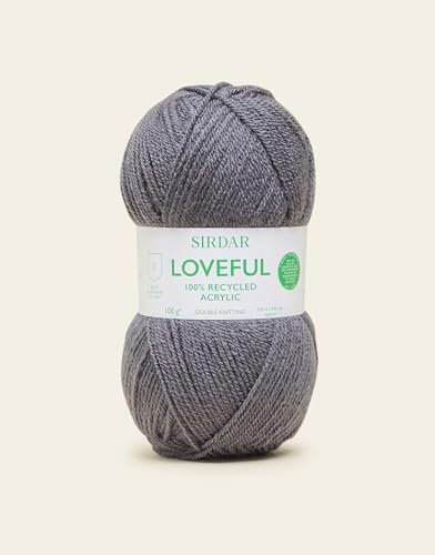 Sirdar Loveful Recyled Acrylic Yarn, Charcoal, 100g