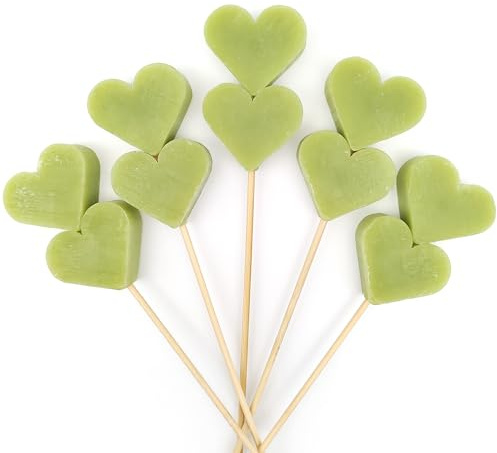Piruleta de dos jabones para regalo de invitados (Pack 25 ud) - Jaboncitos aromáticos, detalle original para bautizo, boda, comunión, aniversario - Aroma: Té verde