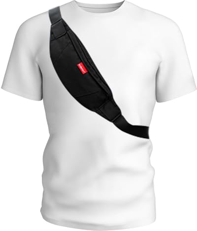 Sac Banane de Randonnée Homme & Femme, Ceinture Sacoche Homme Bandouliere, Imperméable Sacs à Bandoulière de Voyage avec Sangle Réglable Pochette Ceinture pour Course, Sortir, Camping et Sport, Noir