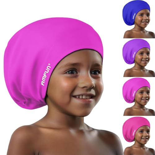 AMFUN Junior unisex silikon simmössa, barn badmössa, mjuk och hållbar badmössa