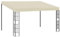 Tidyard Wand Pavillon Anbaupavillon Sonnenschutz Pergola Gartenpavillon Terrassendach Überdachung Gartenzelt Partyzelt 3 x 4 m Cremeweiß Stoff