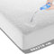 Protector de colchón impermeable 90x210 cm - Molton Sábana bajera ajustable - Antibacterial - Elástico redondo - Blanco - Protector de colchón impermeable Incontinencia Protector de colchón - 90 cm x