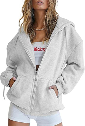 Timuspo Damen Kapuzenpullover Sweatjacke Sweatshirt Kapuzenjacke Kapuze Langarm Hoodie Sport Style Casual Training Basic Oversize Hoodie