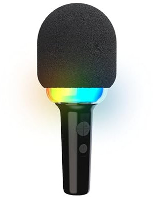 R-MUSIC - LUMIPOP - Micrófono Karaoke inalámbrico + Altavoz portátil LED RGB - Bluetooth 5.0