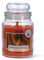 Magic Lights - Candela giara 510 gr Arancio Cannella con cera vegetale min. 75% - stoppino in legno naturale che scoppietta, Made in Italy