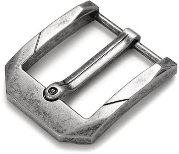 Cartvelli Premium Gürtelschnalle Herren 40mm breit Silber Alt - Gürtelschließe für Gürtel von 38-40mm - hochwertige Metall-Legierung Ersatzschnalle Alt-Silber GS40016-AS Antique Silver