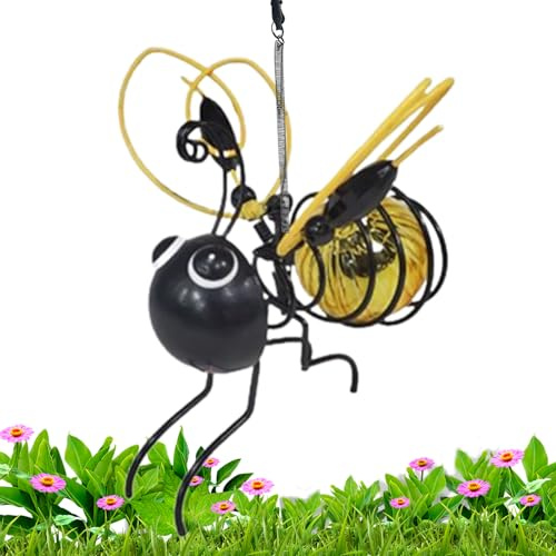 Guirlande Lumineuse Abeilles,Guirlande Étanche Bourdons Solaire Jardin - Décorations Réalistes et Légeres pour Balcon, Pelouse, Maison (Anniversaire, Pâques)