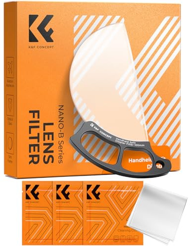 K&F Concept 100mm Filtre Dioptrique à Main Poignée Effet Spécial et 3 Chiffons de Nettoyage pour Objectif Appareil Photo