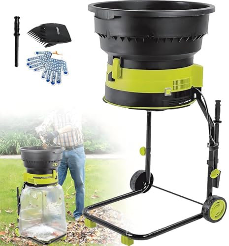 DPDZSW Broyeur De Jardin électrique sans Lame 2 500 W, Broyeur De Feuilles 17:1, Outil Compostage, Capacité De Paillage Maximale Jusqu'à 55 Gallons par Minute, Cordon d'alimentation 30 M