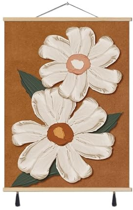 AHUANH Sofa Backdrop Painting Breaker Box Cover Decorative Hanging Painting, Electrical Panel Cover Wooden Scroll Reusable Fuse Box Cover Decorative Wall(70 * 100cm,Flower B)