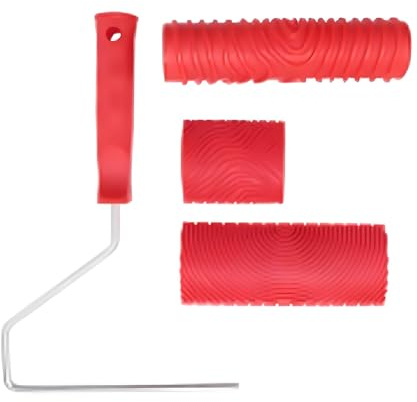 Rullo per pittura realistico in finto legno, per mobili da parete e decorazioni artigianali, con struttura in gomma solida, strumento decorativo da parete