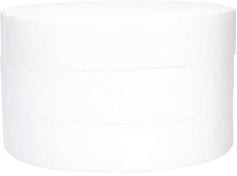 LIFKOME Dischi di Schiuma Rotondi 3 Pezzi 25 Cm Spessi 5 Cm per Composizioni Floreali Fai da Te Accessori per Decorazioni Torte Centrotavola Artigianali Scuole e Hobby