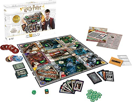 Winning Moves Cluedo Italienisches Brettspiel Harry Potter – Brettspiele Erwachsene und Kinder, für 2 bis 6 Spieler, Brettspiele Kinder 9 Jahre