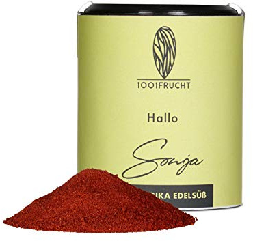 1001 Frucht Ekologisk paprika krydda ädelsöt Sonja 70 gram I paprikapulver ädelsöt med typisk fyllig fruktig arom I fin mat kryddpresentidéer från hela världen för ditt privata 3 stjärniga kök