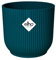 elho Vibes Fold Rund 30 Pflanzentopf - Blumentopf für Innen - 100% recyceltem Plastik - Ø 29.5 x H 27.2 cm - Blau/Tiefes Blau