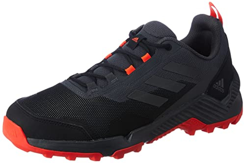 adidas Herren Eastrail 2 Walking Shoe, Core Black/Grey/Solar Red, 41 1/3 EU