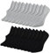 Blu Ninfee Sneaker Socken Damen Füsslinge Herren 10 Paar, Unisex Füßlinge mit Rutschfest Silikon, Unsichtbare Sneakersocken, Atmungsaktive Kurzsocken No Show Socken Schwarz Grau 35-38