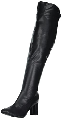 EVANS WIDE FIT STRETCH OVERKNEEBOOT IN BLACK, SIZE 42
