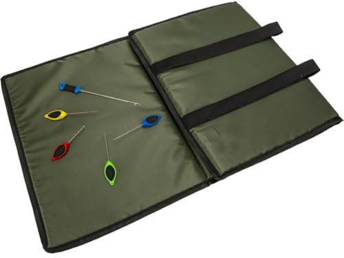 Zghhc 5pcs/set Quick Fishing Folding Mat Baiting Needles Set Foldable Carp Fishing Mat Kits with Baiting Needle Fishing Tool
