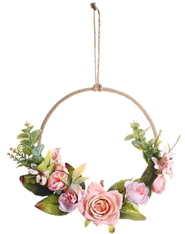 Ghirlanda Decorativa Artificiali, Ghirlande Floreale da Appendere con Foglie Verdi, Ghirlanda per Porta con Fiori Artificiale, per Decorare Pareti, Finestre, Porte d'Ingresso di Casa