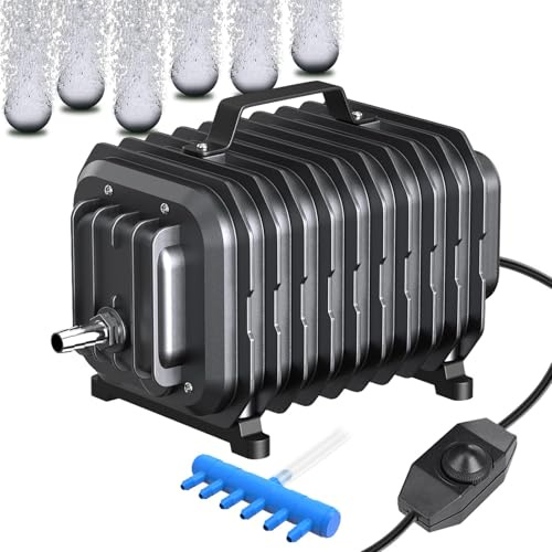 Devopet 317GPH Aquarium Air Pump, Adjustable Quiet Fish Tank Bubbler, Commercial Air Pump with Completely Accessories, Oxygen Aerator Pump for Aquariums, Ponds, Hydroponics